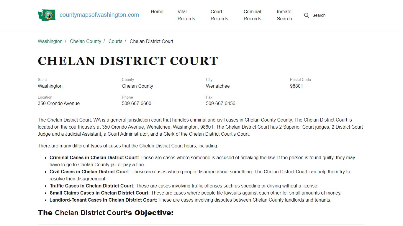 Chelan District Court in Wenatchee, WA - Contact Information and Public ...